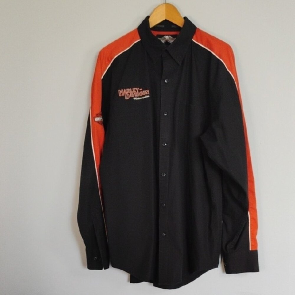 Harley-Davidson Long Sleeve Button Down Shirt Size L - Biker  Motorcycle